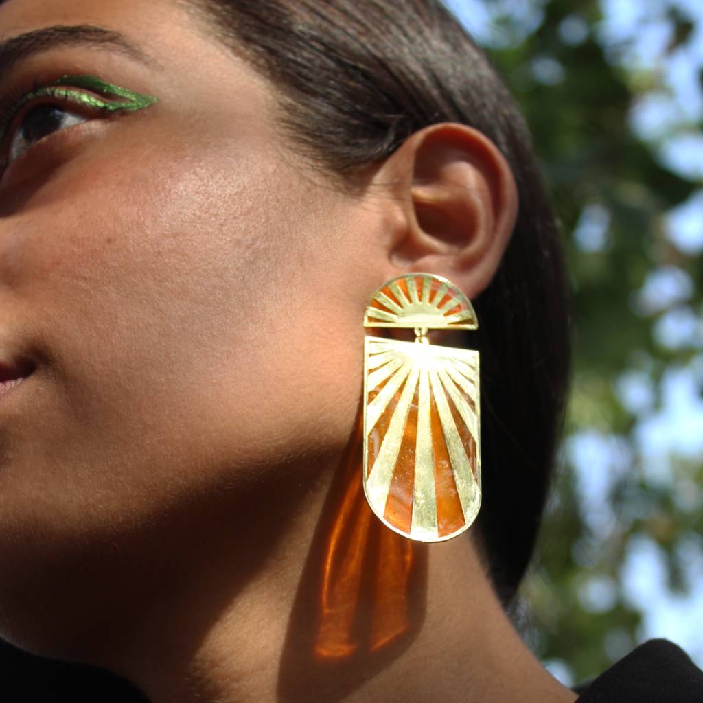 Sun Shine Resin Earrings : ACE284
