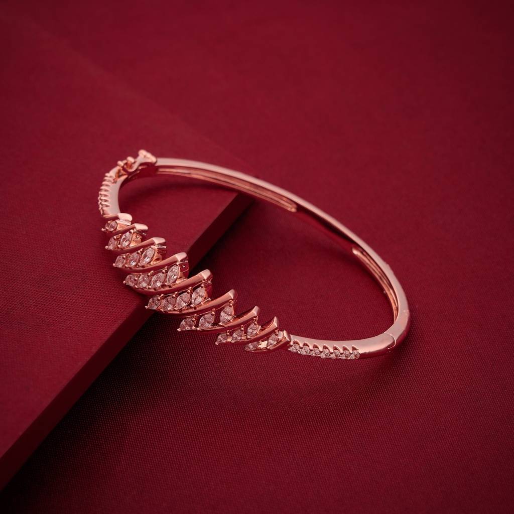 White Party Wear Zircon Kada - 457721 : 457722