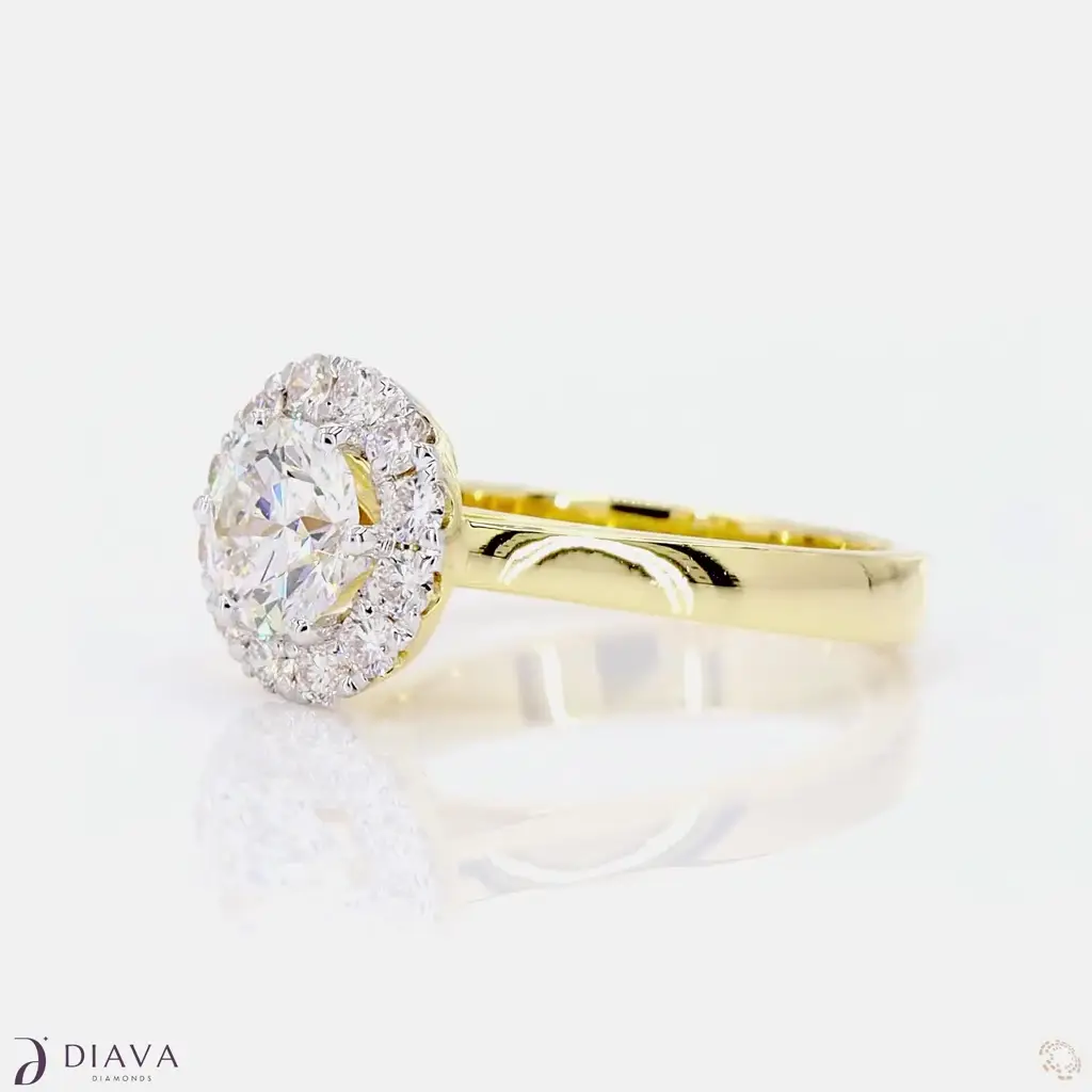 Classic Round Halo Ring : ClassicRoundHaloRing