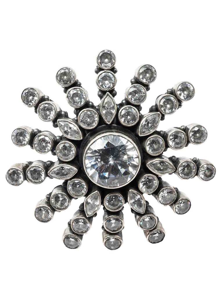 Silver Flower Ring : U080SO038R0073