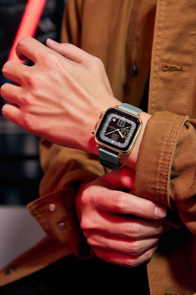 Daniel Hechter Paris Belleville Collection Modern Multi Functional Watch For Men With Square Dial And Silicon Ban : DHM1002-04