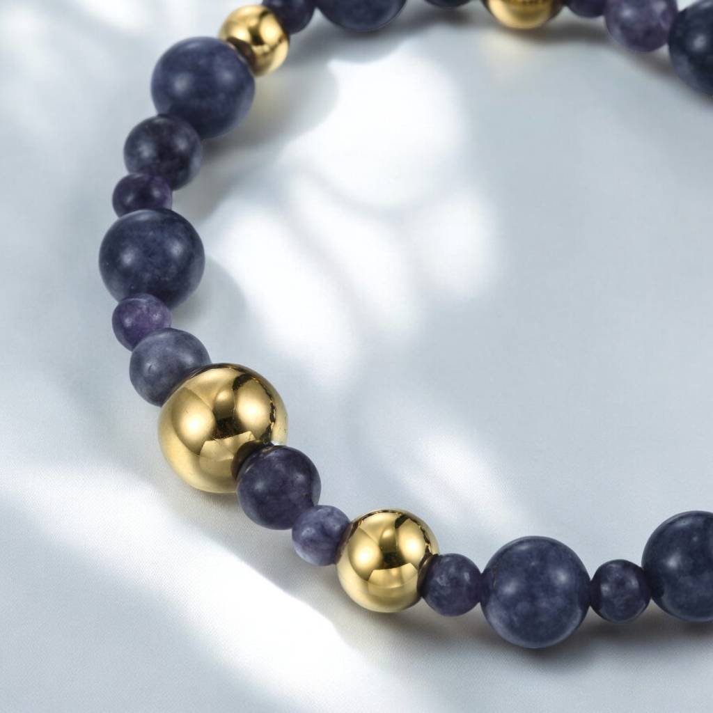 Cordierite Beads Bracelet : CL-BR-MN-04