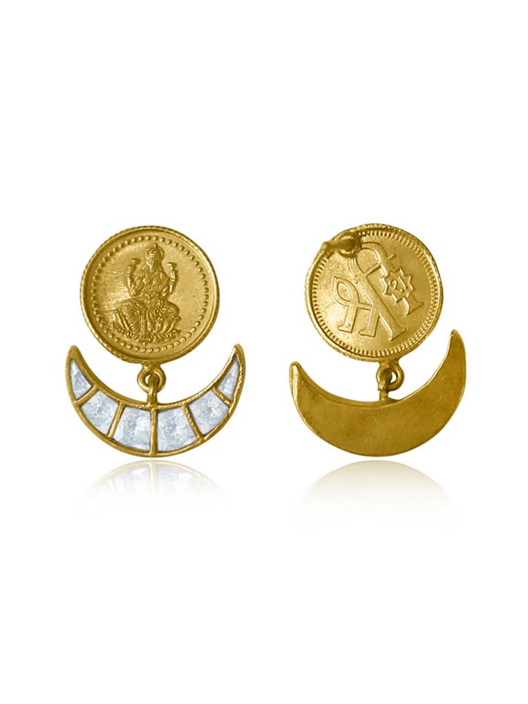 Silver Kuber Polki Earring : U080SO007E0829