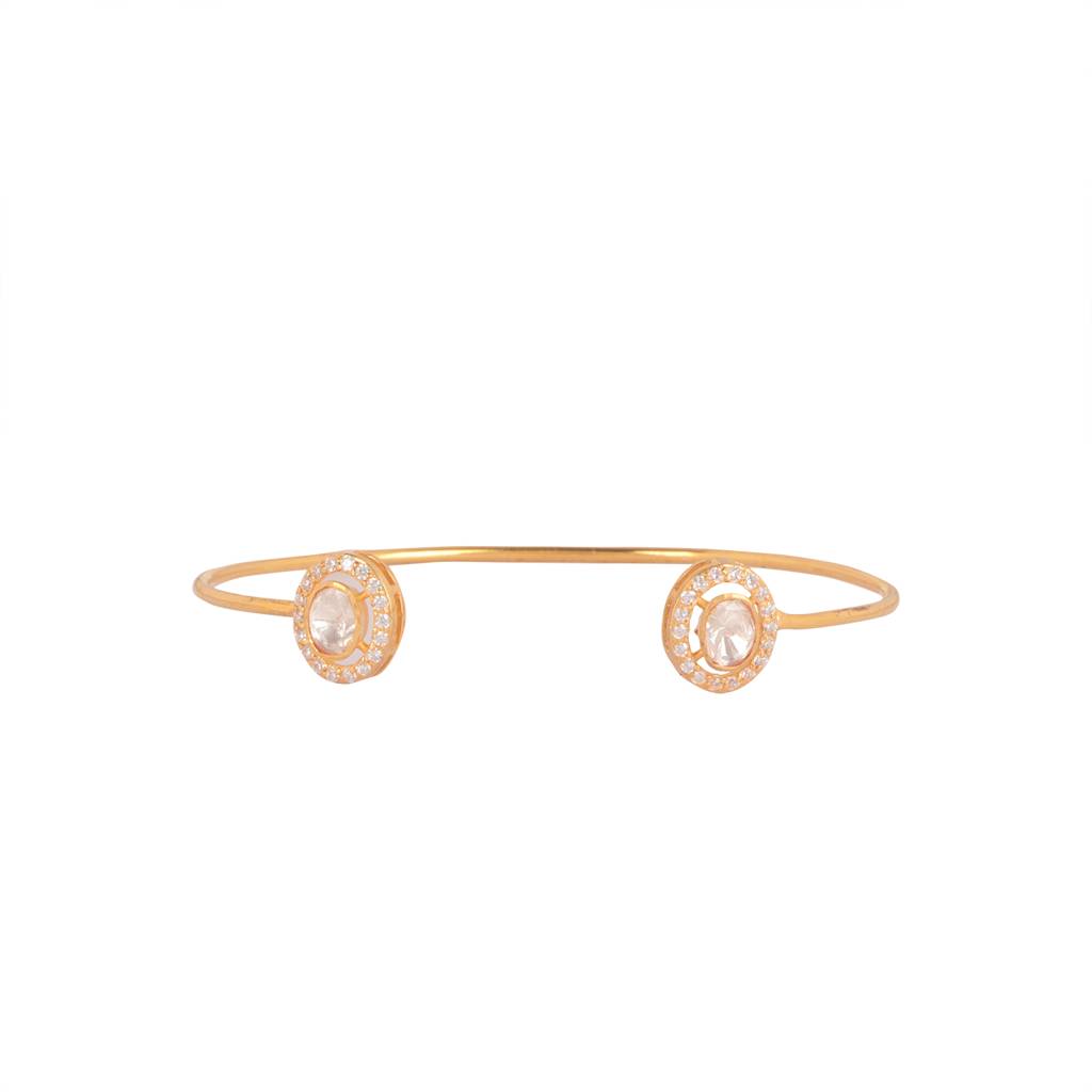 Moissanite Polki Cuff Bracelet : PJ105