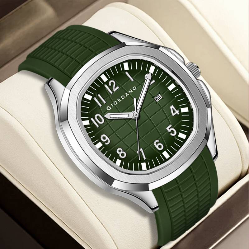 Giordano Precision And Comfort Analog Watch For Men With Textured Dial & Trendy Silicone Band - Gz-50118 : GZ-50118-04