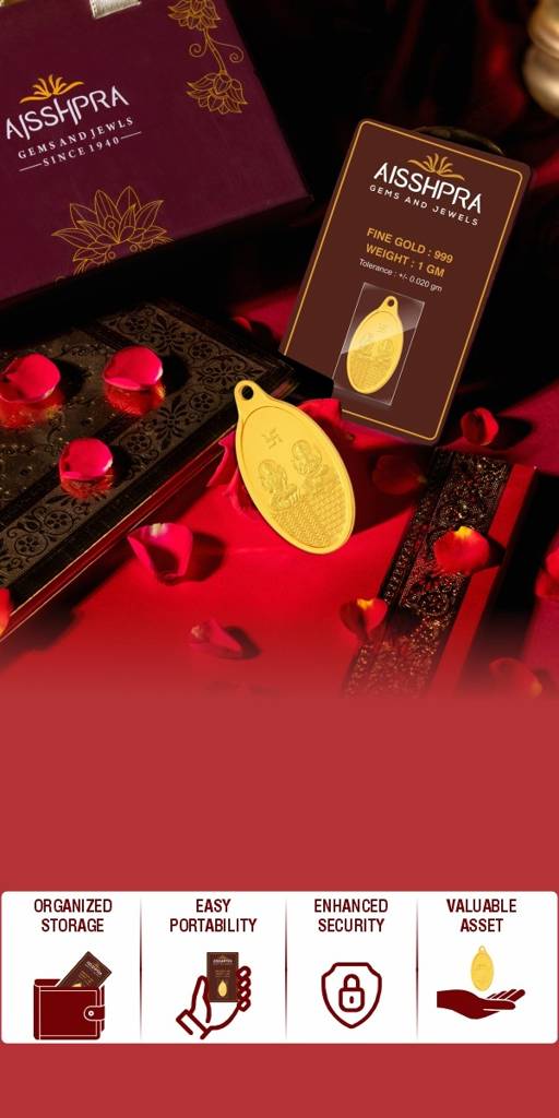 24 Kt 2 Gram Gold Coin Pendant Lakshmi Ganesh Ji - 999 Purity : AGJ-Gld-Coin-999-LAXGAN-01
