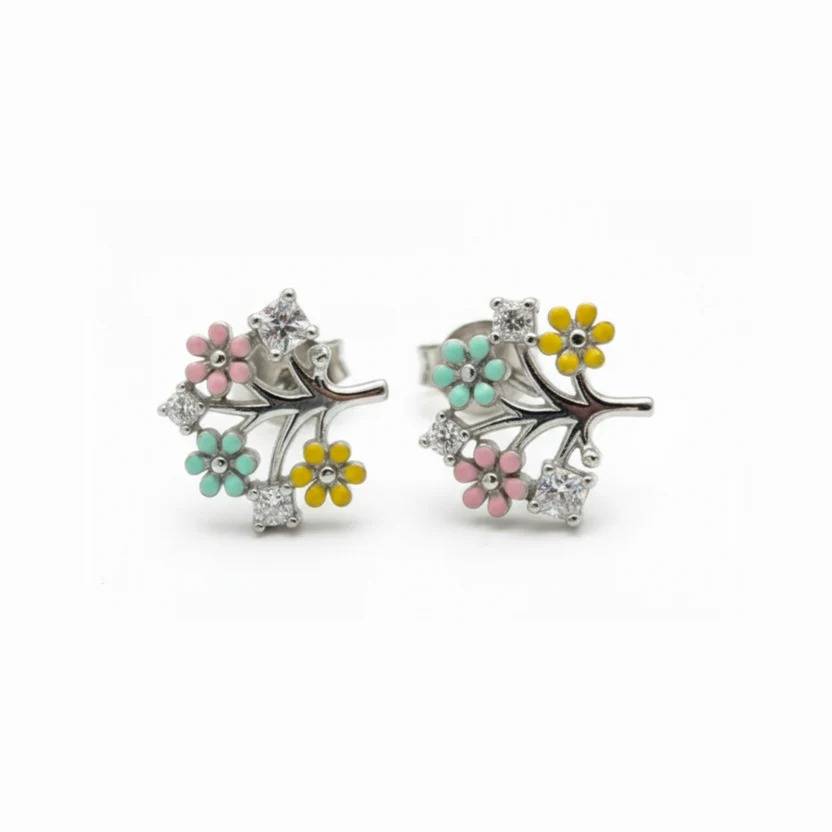 Spring Silver Earrings : NE032