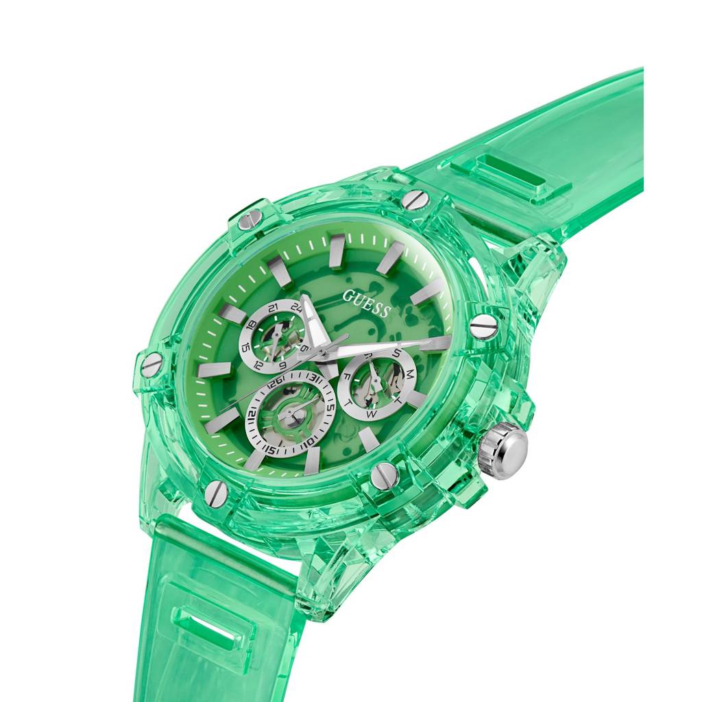 Guess Round 48Mm Green Dial Analog Men Watch - Gw0806G6 : GW0806G6