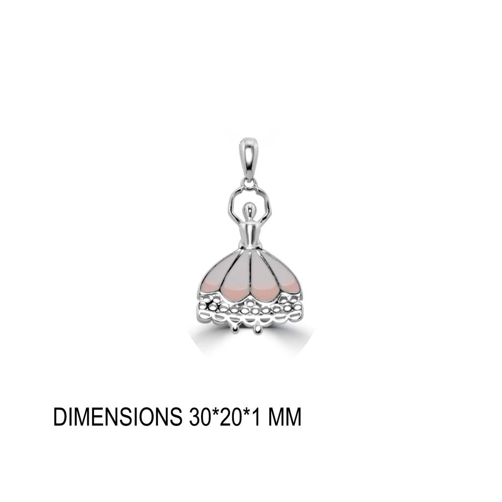 925 Pure Silver Classic Dancing Queen Pendant : PEN1005
