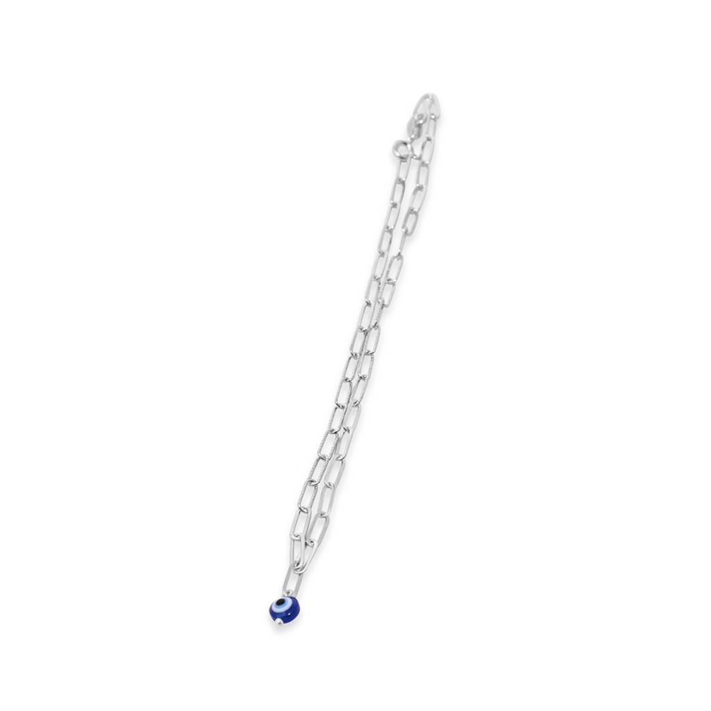 925 Pure Silver Evil Eye Anklet : AK1013
