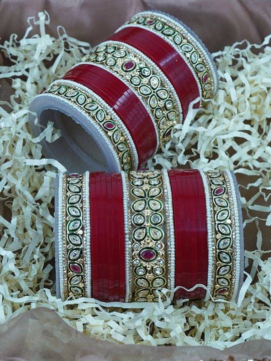 Punjabi Chuda Bangles Set For Bride – Wedding & Festive Wear : HB-27-24