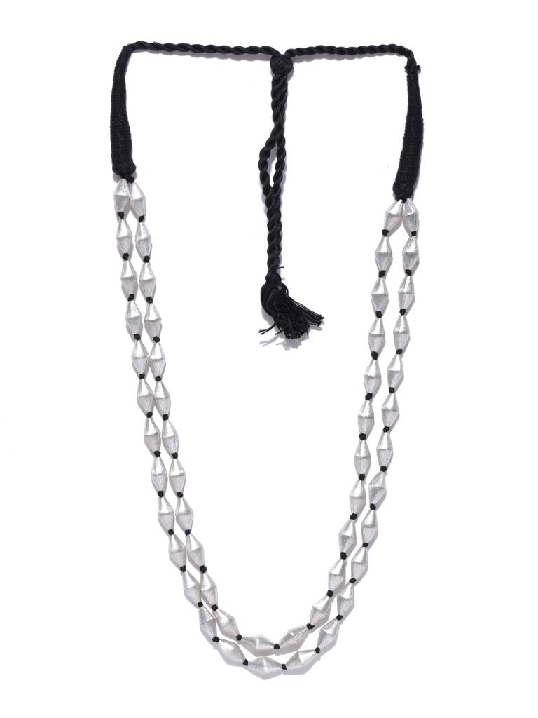 Elaichi Dana Dual String Silver : OXYNEC127