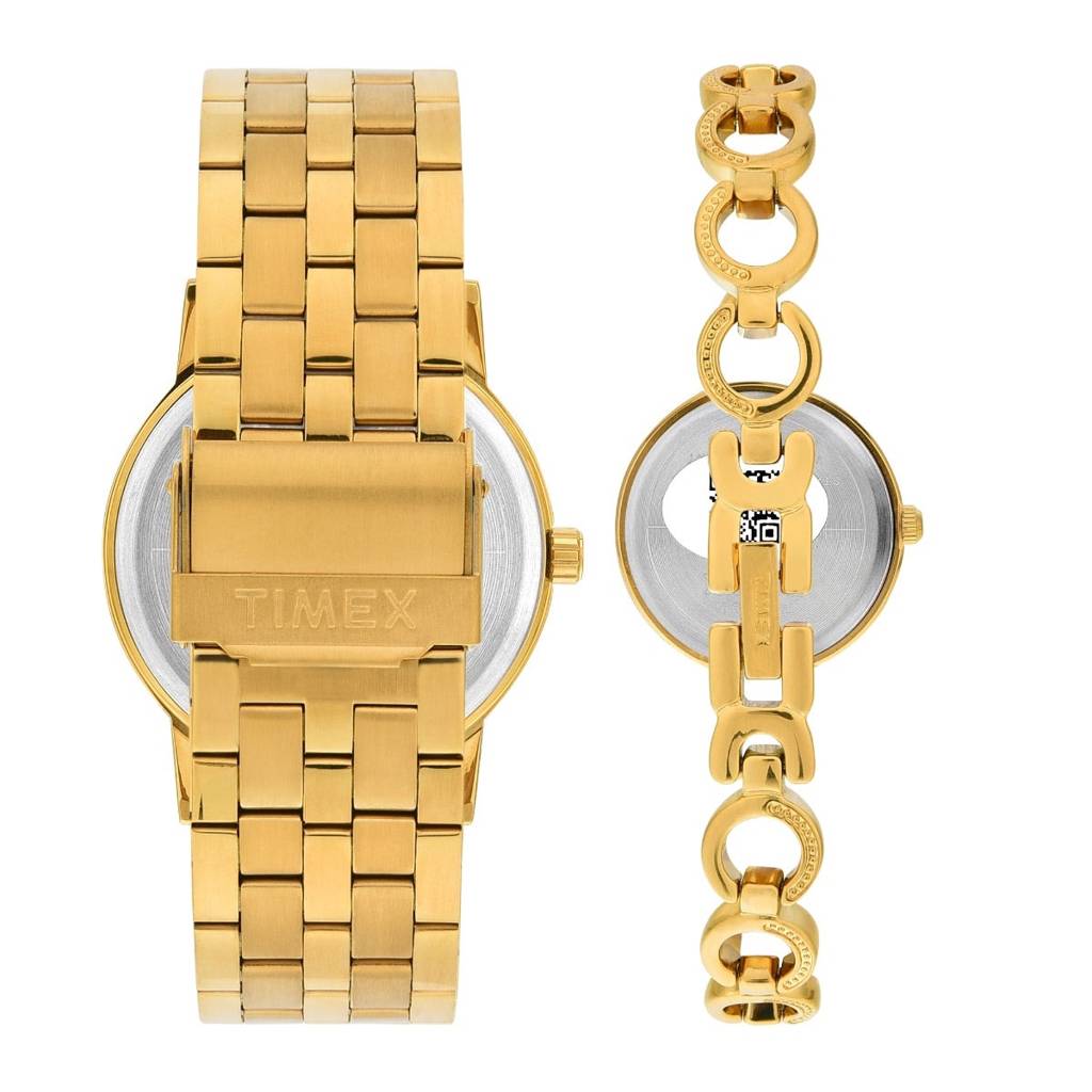 Timex Round 39Mm Dial Analog Pair Watch : TW00PR229