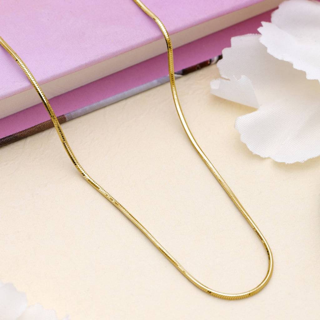 Golden Serpent 925 Sterling Silver Gold Plated Men'S Chain : CH-10038-G