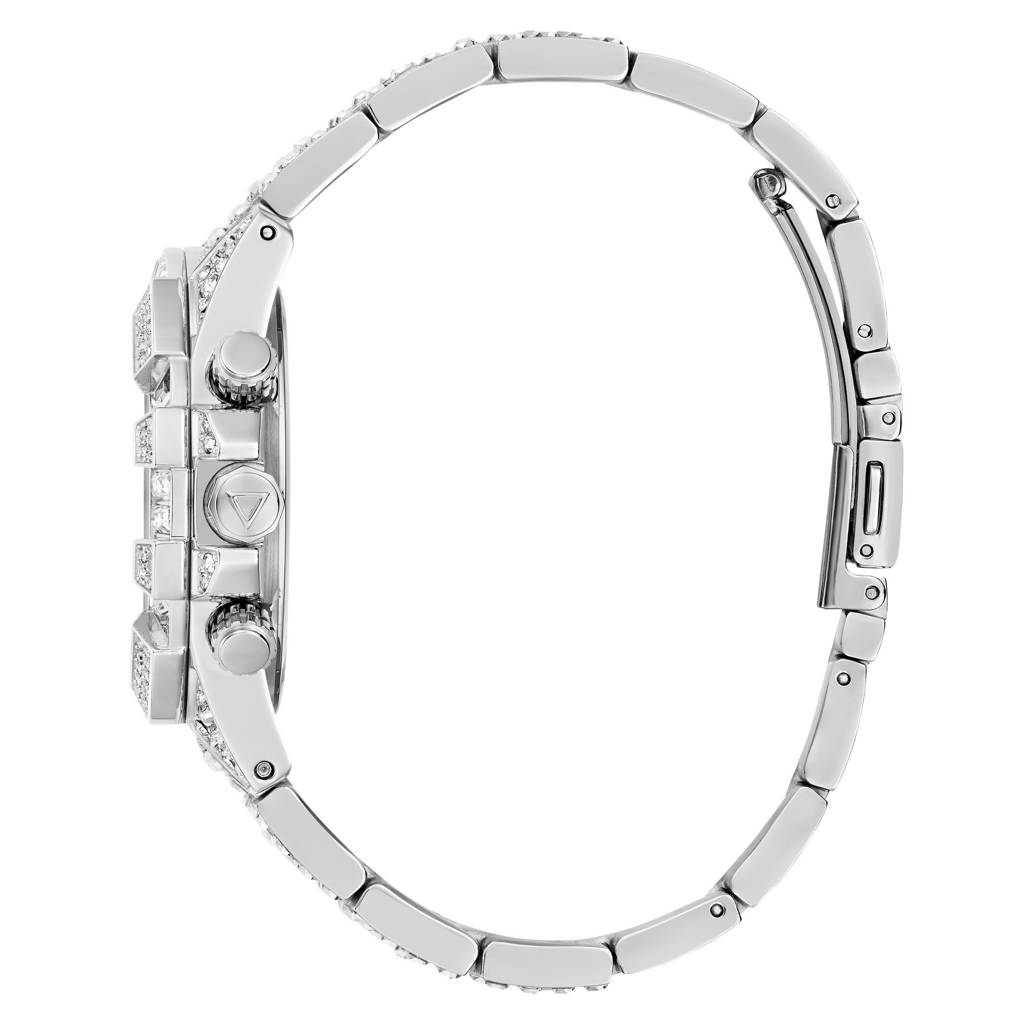 Guess Round 39Mm Silver Dial Analog Women Watch - Gw0812L1 : GW0812L1