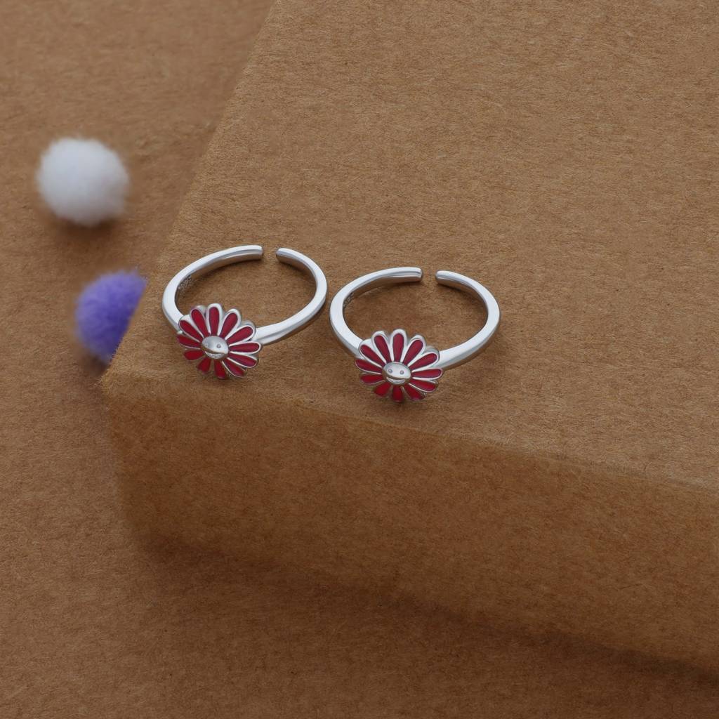 Cherry Blossom 925 Silver Fancy Toering : TR-FT-RH-P-159-P