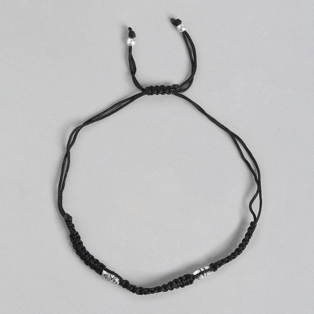 Thread Silver Anklet With Tribal Motif : Thread Silver Anklet With Tribal Motif : Thread Silver Anklet With Tribal Motif