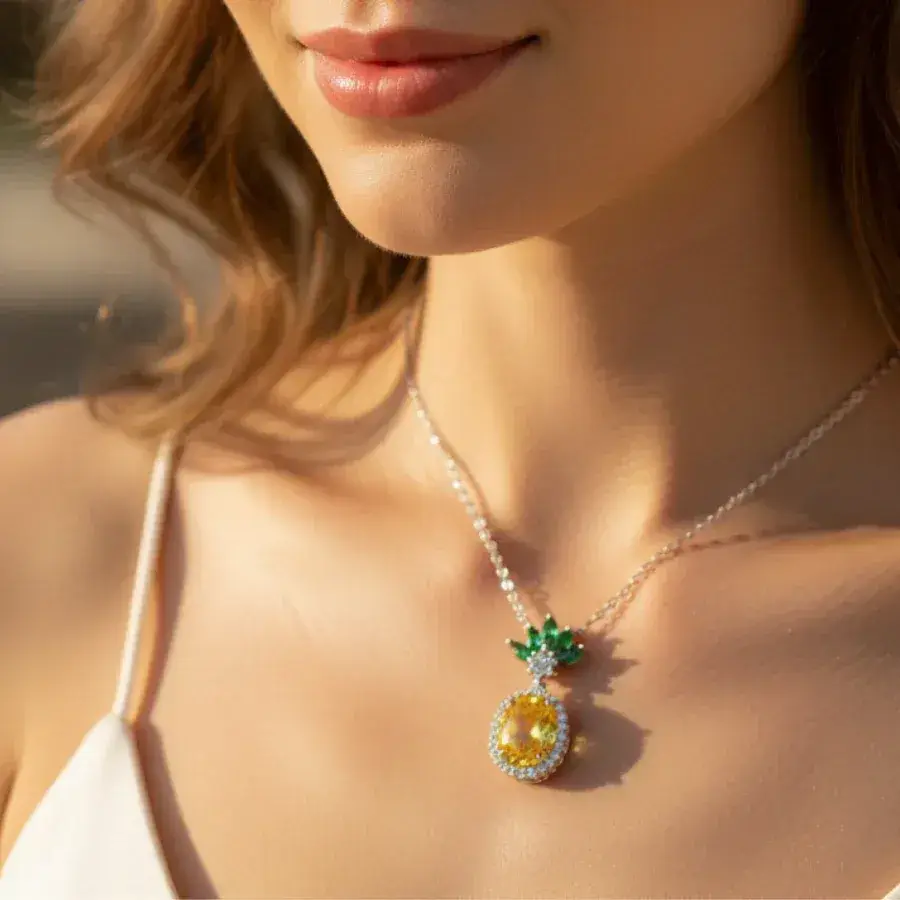 Pineapple Necklace For Women | Pendant Jewellery : 1510813534