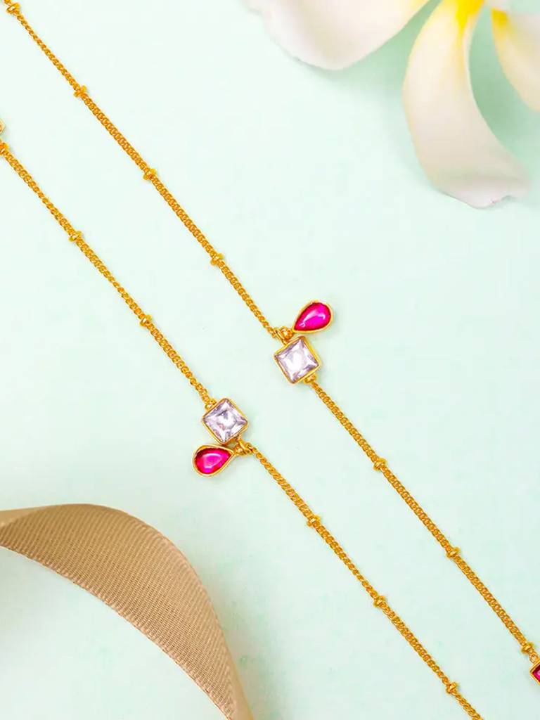 Polki And Kemp Silver 92.5 Anklet : U080SO08LA0296