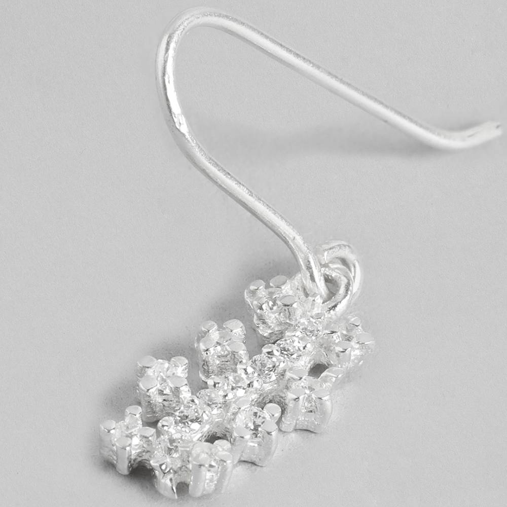 Silver 92.5 White Zircon Earring : Silver 92.5 White Zircon Earring : Silver 92.5 White Zircon Earring : U125SG002E0595