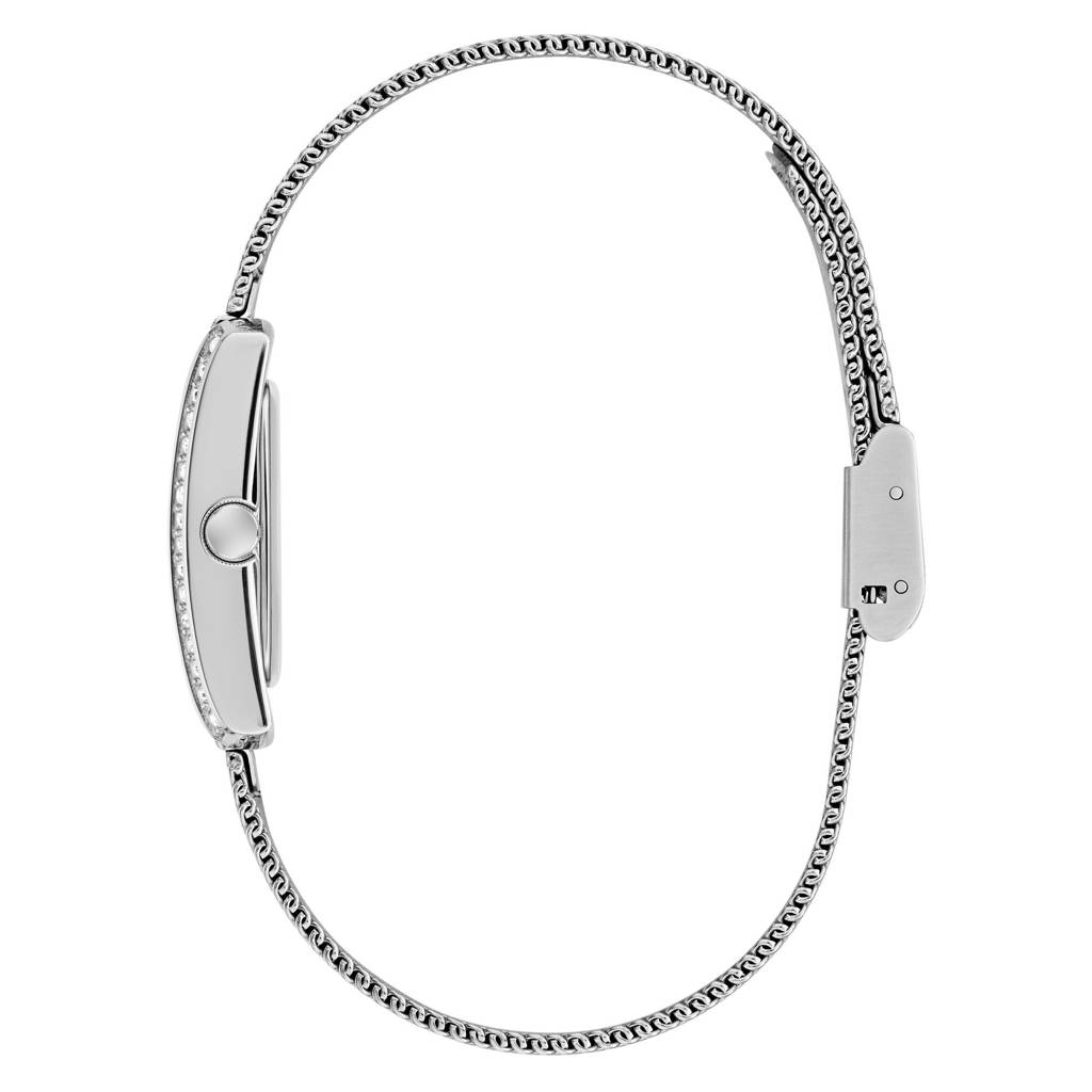 Guess Rectangle 23Mm White Dial Analog Women Watch - Gw0997L1 : GW0997L1