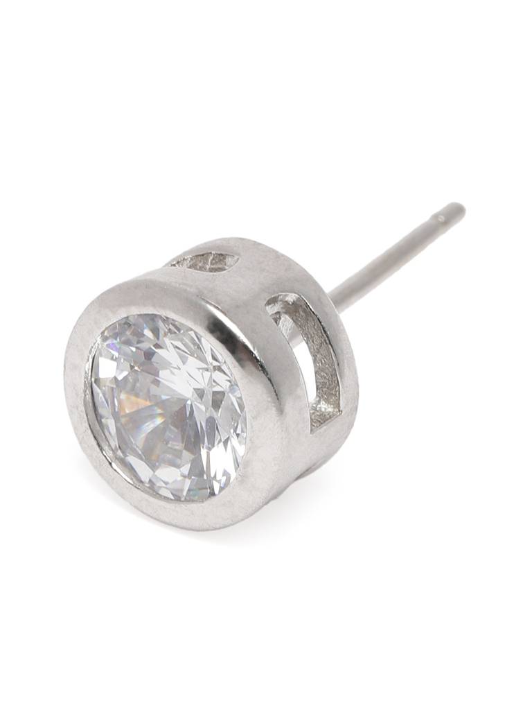 925 Sterling Silver Tops Round Bezel : AVER10003