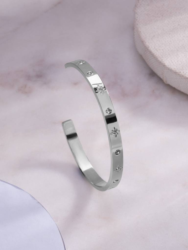 Halo Classic Cuff Bracelet For Women - Waterproof & Anti-Tarnish : BR0578