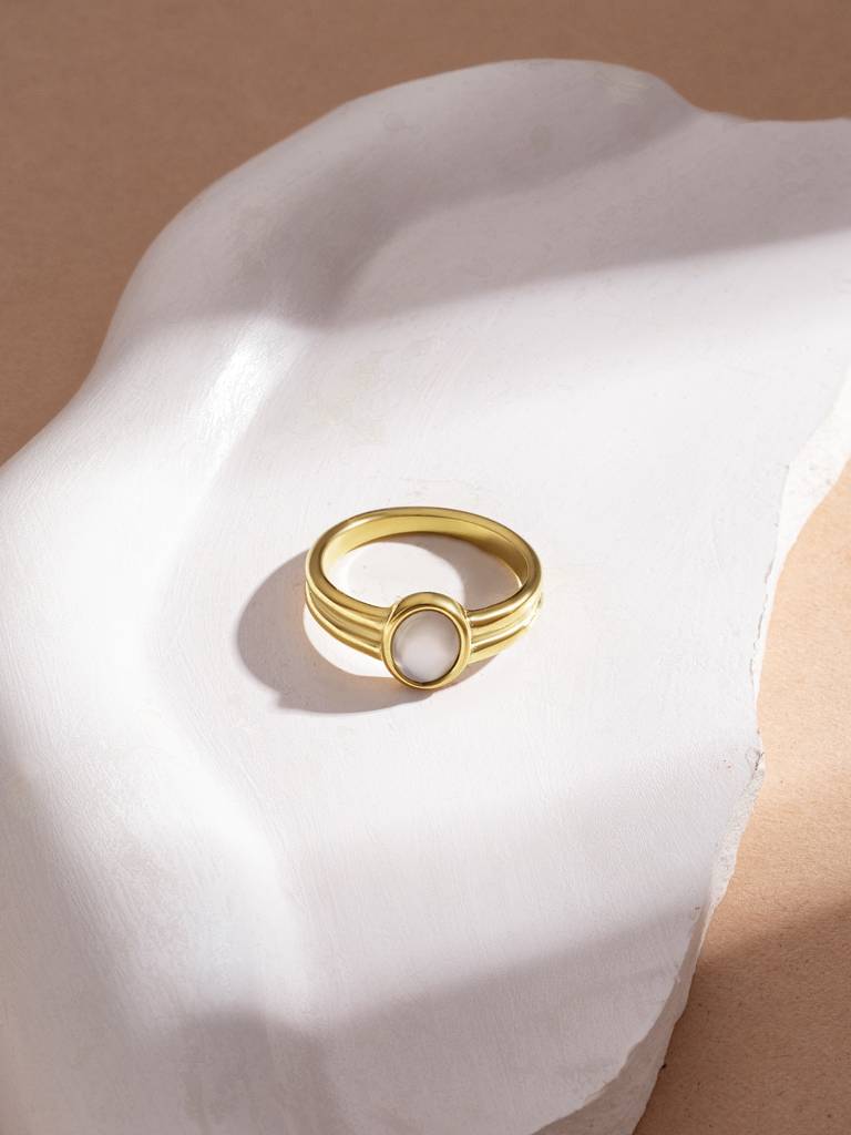 Orbit Luna Frame Ring For Women - Waterproof & Anti-Tarnish : RG0263-6