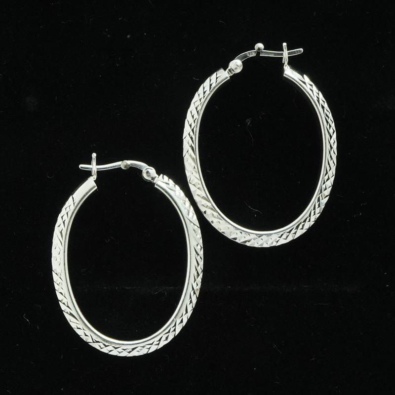 925 Sterling Silver Classic Hoops Earring | Circle Hoops Earring : TWP1171