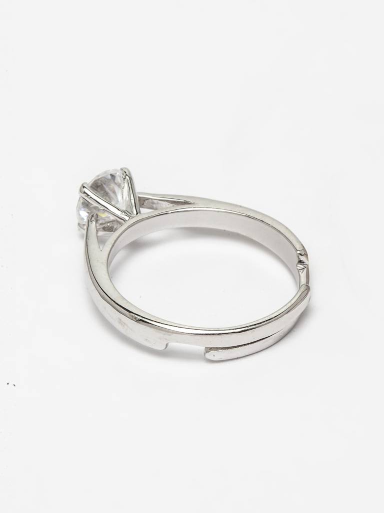 Pure 925 Sterling Silver Luca Adjustable Ring Gift For Women And Girls : CSCPLR2_F