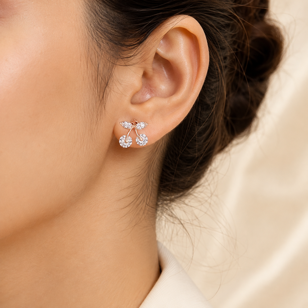 Crystal Cherry Blossom Studs : E147