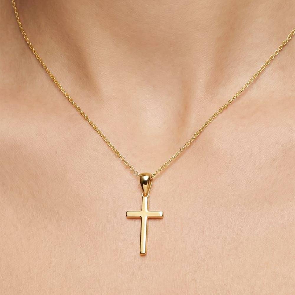Minimal Cross Silver Pendant : LPD495