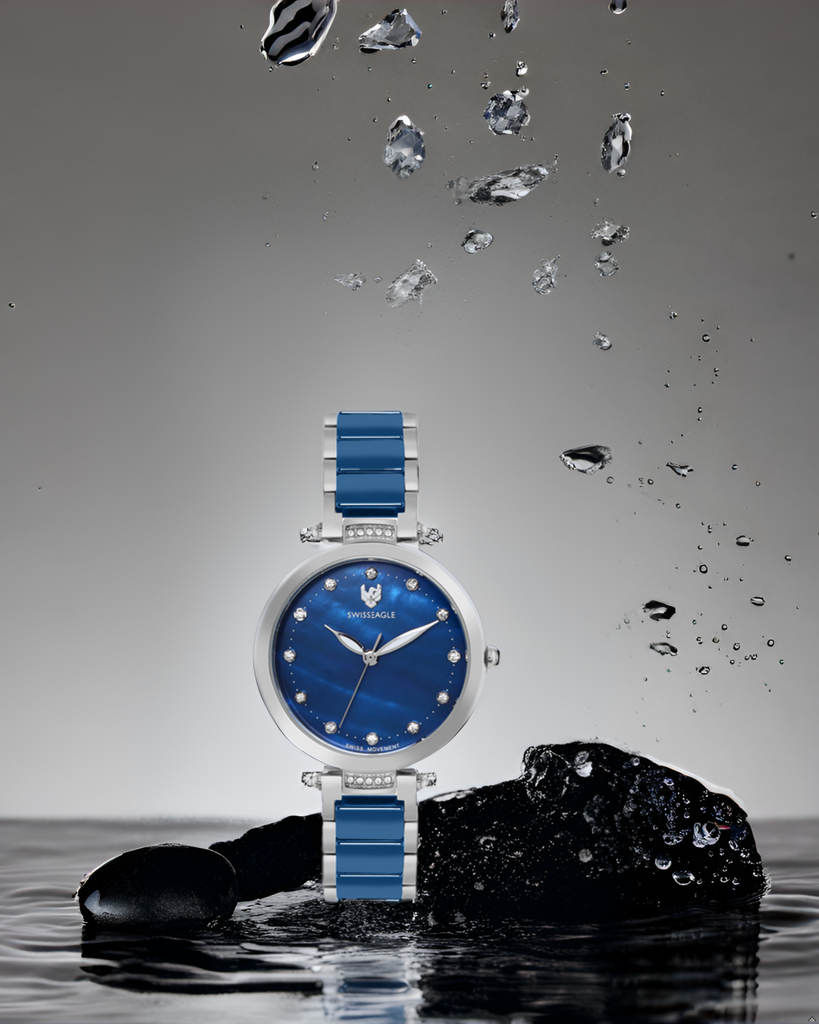 Swiss Eagle Premium Women Swiss-Made Quartz Movement - 3 Hand Mechanism Wrist Watch -Se-9177 : SE-9177-33A