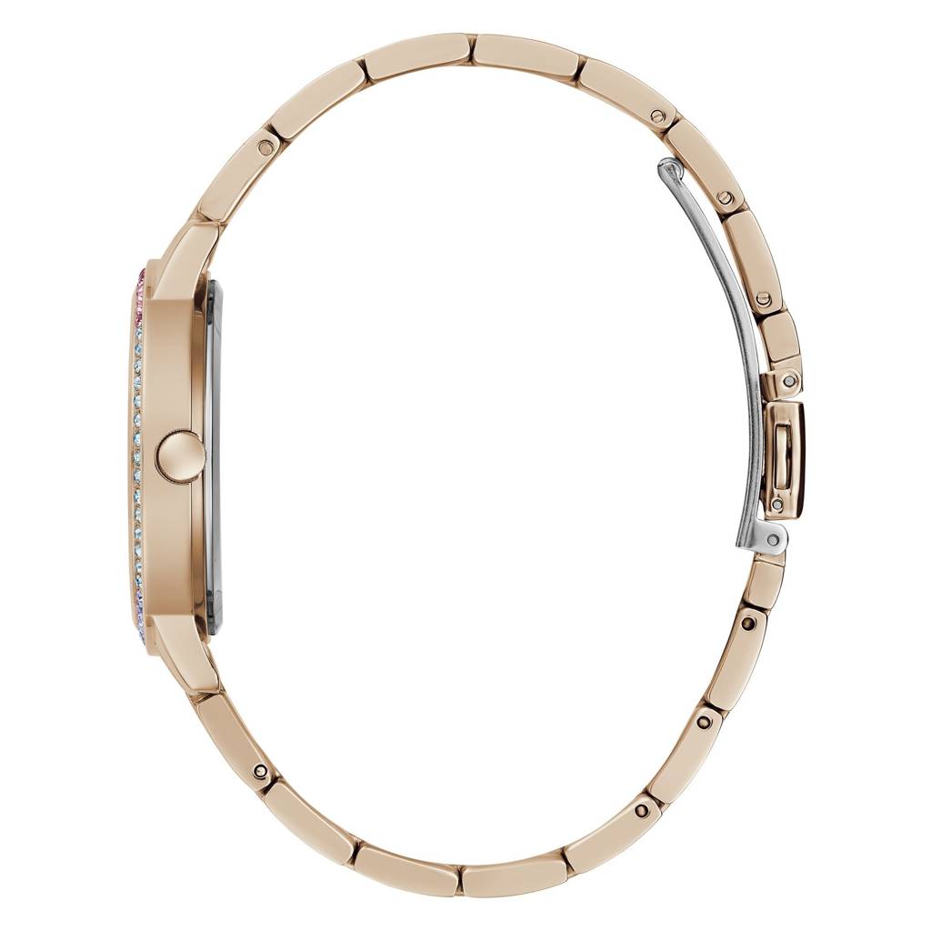 Guess Round 34Mm White Dial Analog Women Watch - Gw0657L3 : GW0657L3
