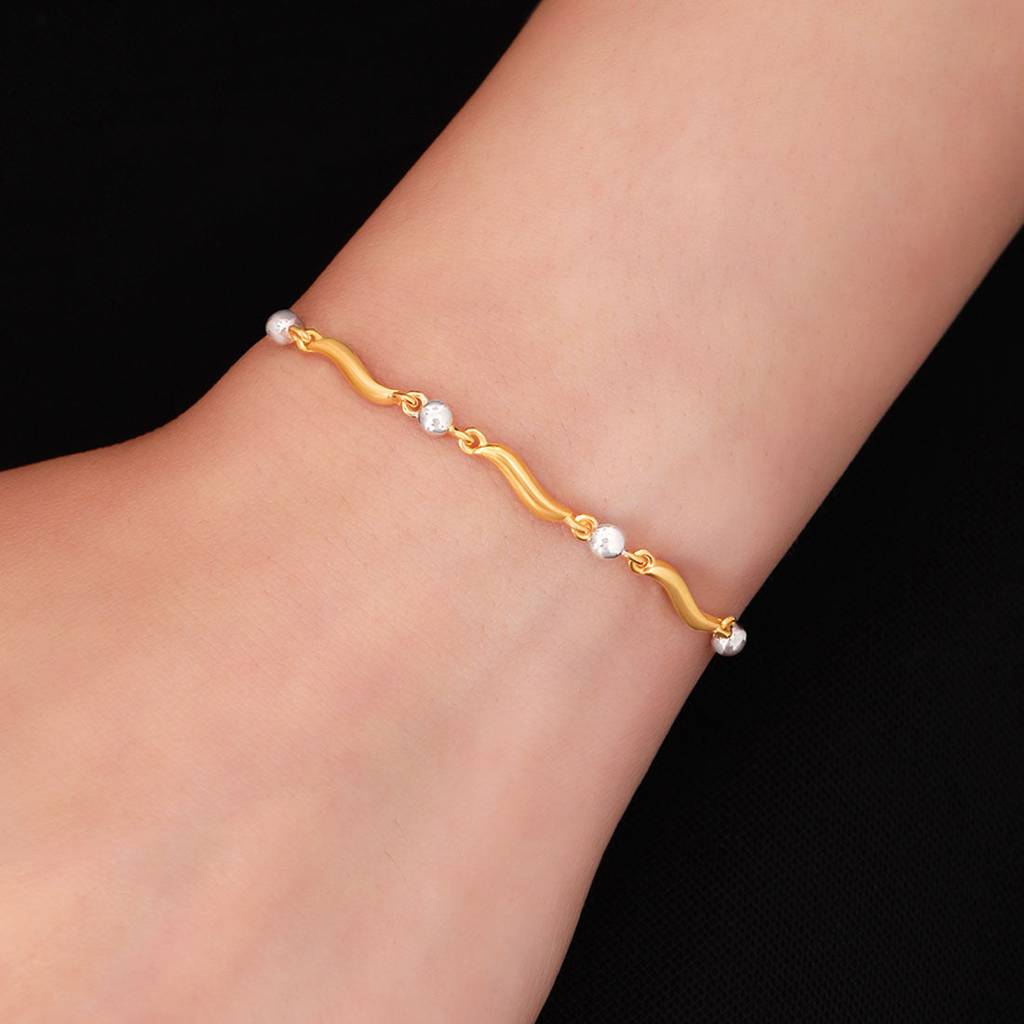Graceful Art Dual Plated 925 Sterling Silver Bracelet : BR-80450-GR
