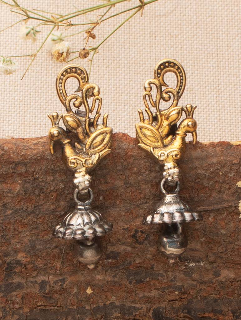 925 Sterling Silver Earrings For Women. Handmade Silver Jewelry | Elegant Daily Wear Gift : FU-1105