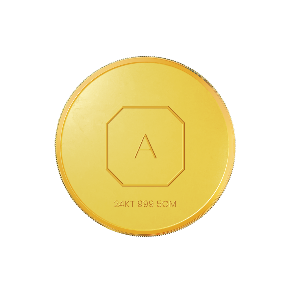 24Kt 5 Gm Lakshmi Gold Coin : SC0003-YG-C