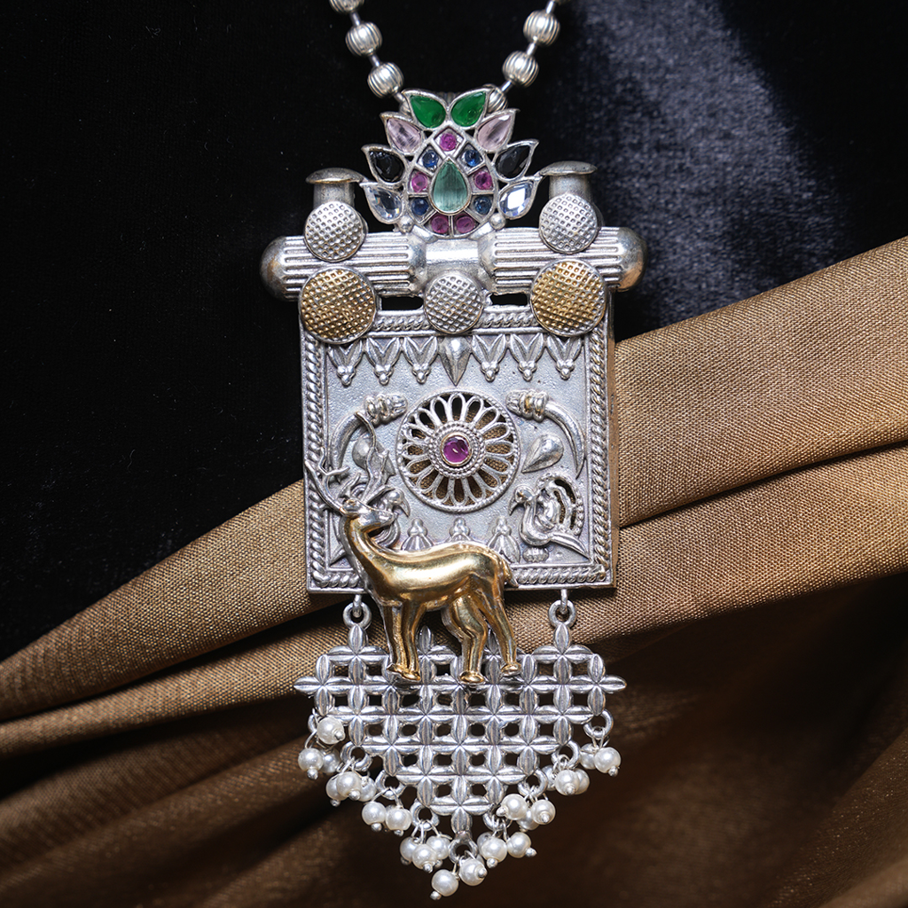 Silver Polish Fusion Pendant Set : CAO0247RNG