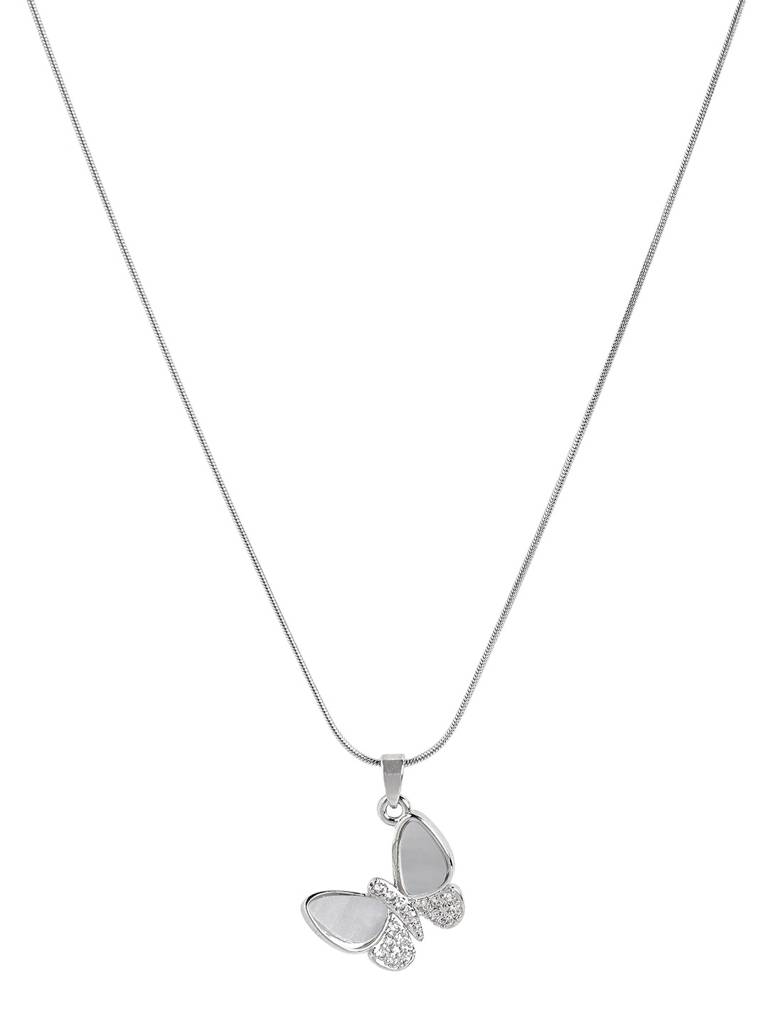 Silver Plate Butterfly Pendant : FJN6360
