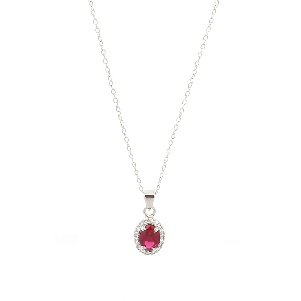 Iski Uski 925 Sterling Silver Arohi Ruby Pendant