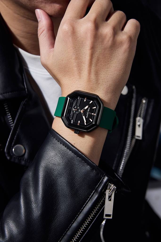 Daniel Hechter Paris Pleyel Collection Fashion Watch For Men– Modern Octagon Dial With Sub-Dial And Comfortable S : DHM1021-03