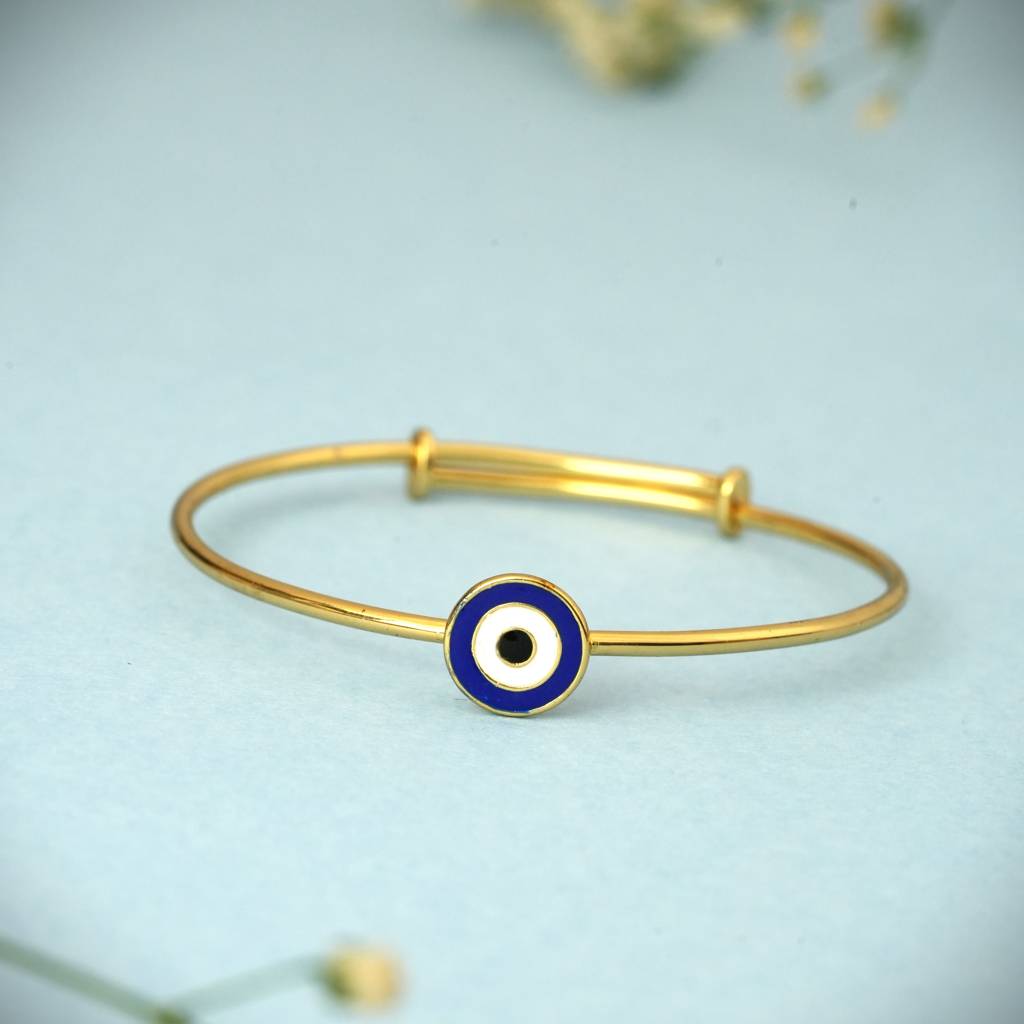 925 Silver Hypoallergenic Evil Eye Bangle For Kids : F1015EvilEye