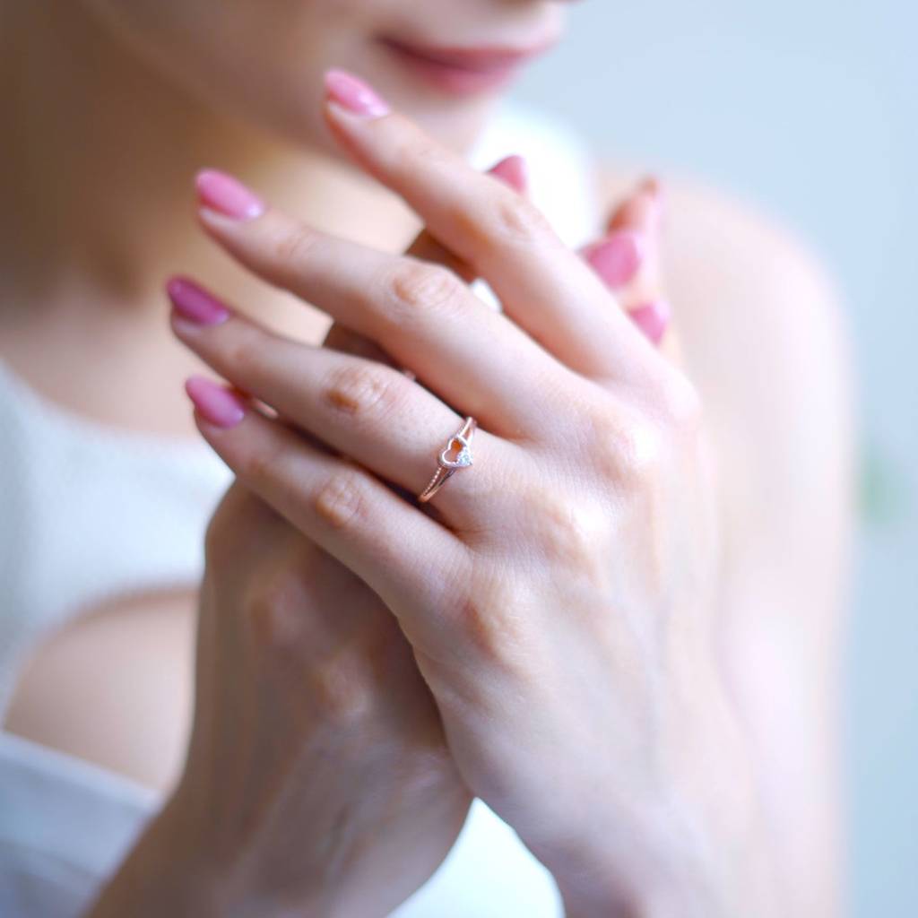 Everlasting Love - Beloved 925 Silver Ring In Adjustable Rose Gold (Adjustable) : RNG-40033