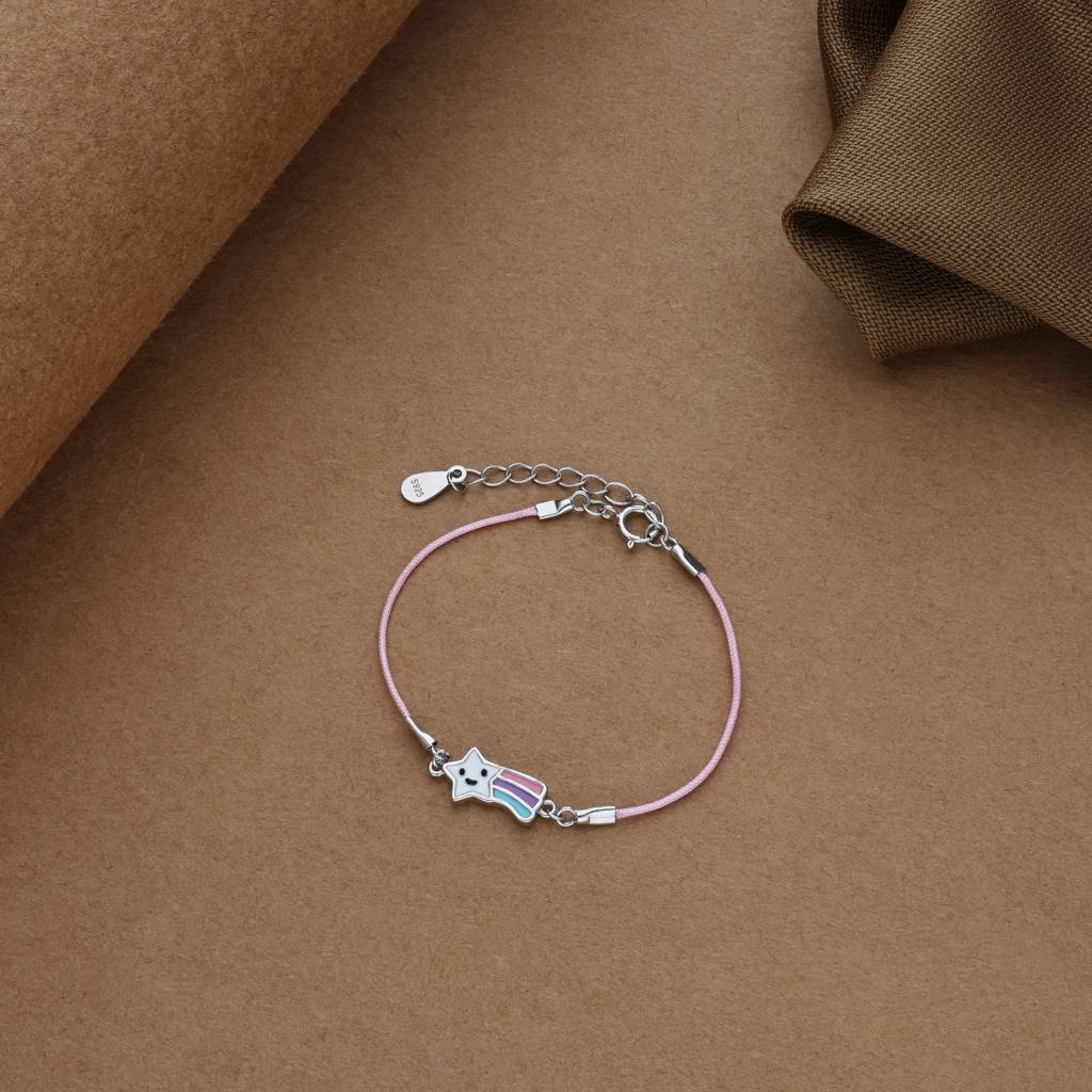 Rainbow Star 925 Thread Silver Bracelet(1-5Yrs) : KBT-2