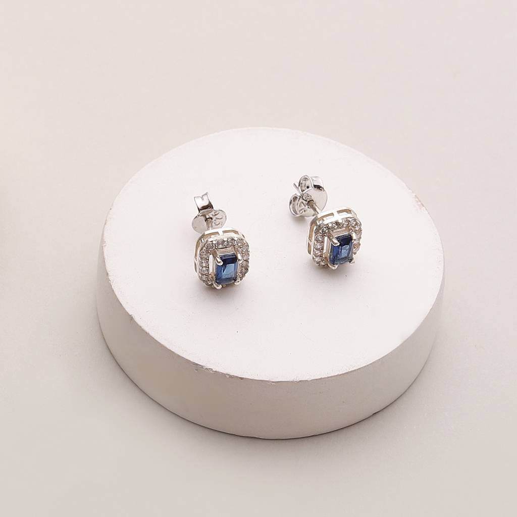 Iski Uski 925 Sterling Silver Shivi Sapphire Drop Earrings