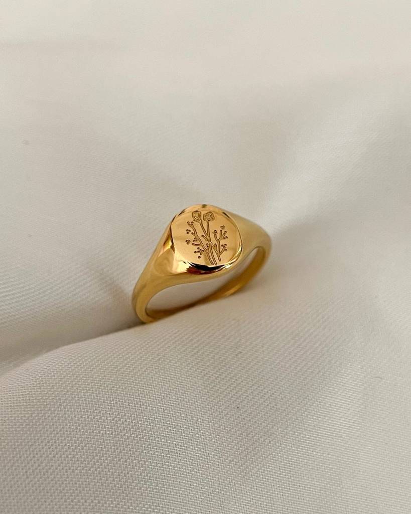 18K Gold Plated Wildflower Ring : R52Size5