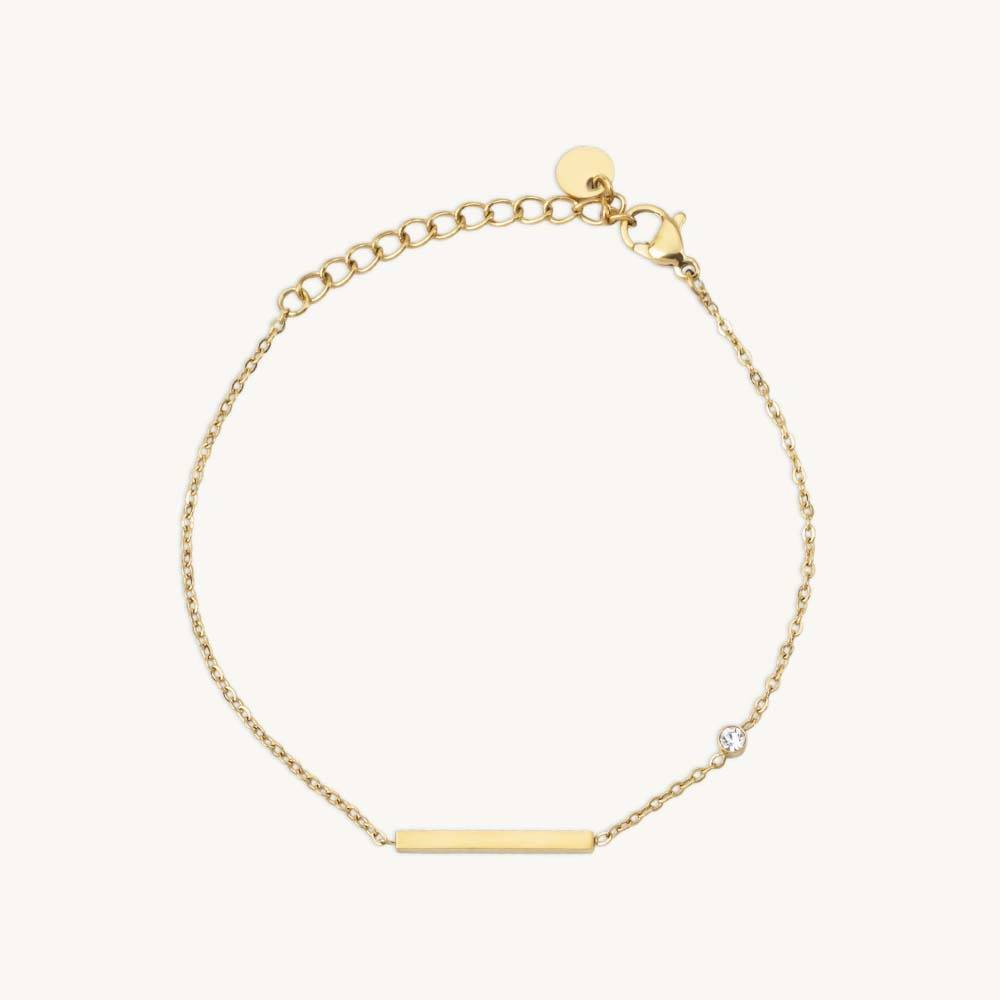 Minimal Bar Chain Bracelet For Women - Waterproof & Anti-Tarnish : BR0595