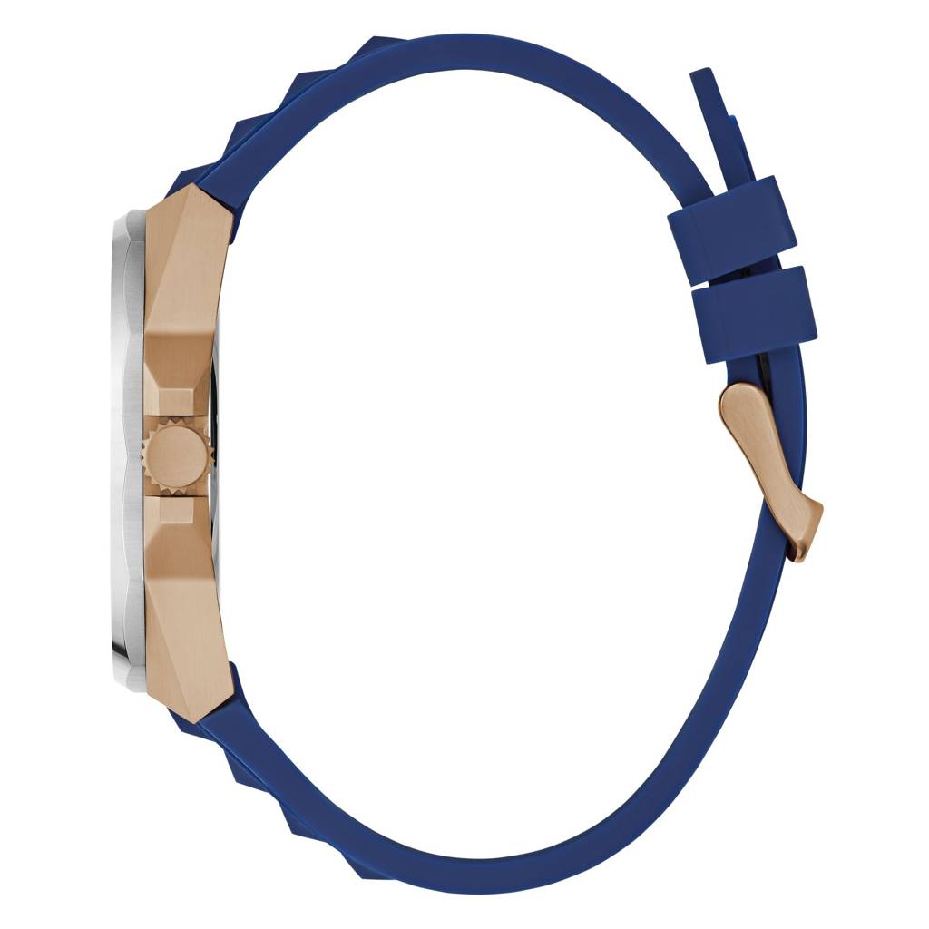 Guess Round 46Mm Blue Dial Analog Men Watch - Gw0799G2 : GW0799G2