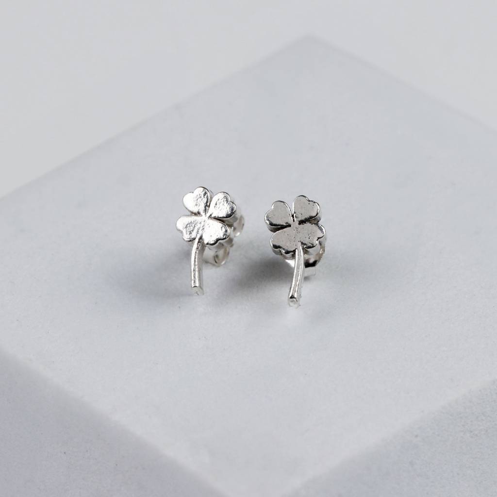 Silver Clover Leaf Stud | 92.5 Silver : Silver_Clover-Leaf_July25