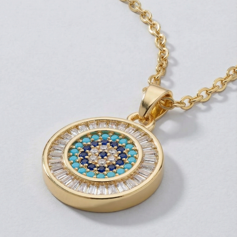 Evil Eye Pendant Necklace For Women – Protective Eye Design With Elegant Minimal Finish | Premium Spiritual & Fas : 9188945722